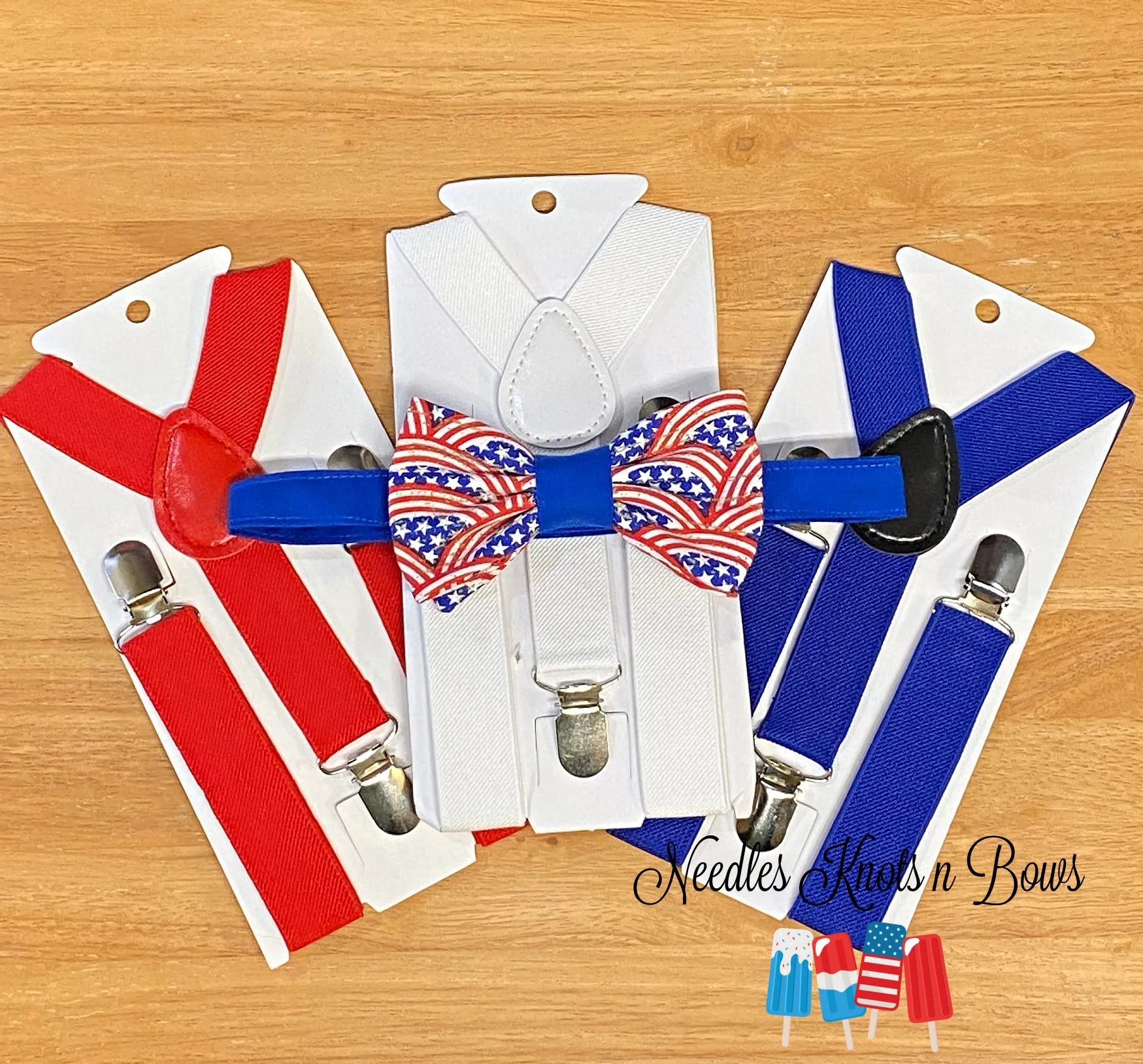 4th of July, Stars & Stripes Patriotic Bow Tie