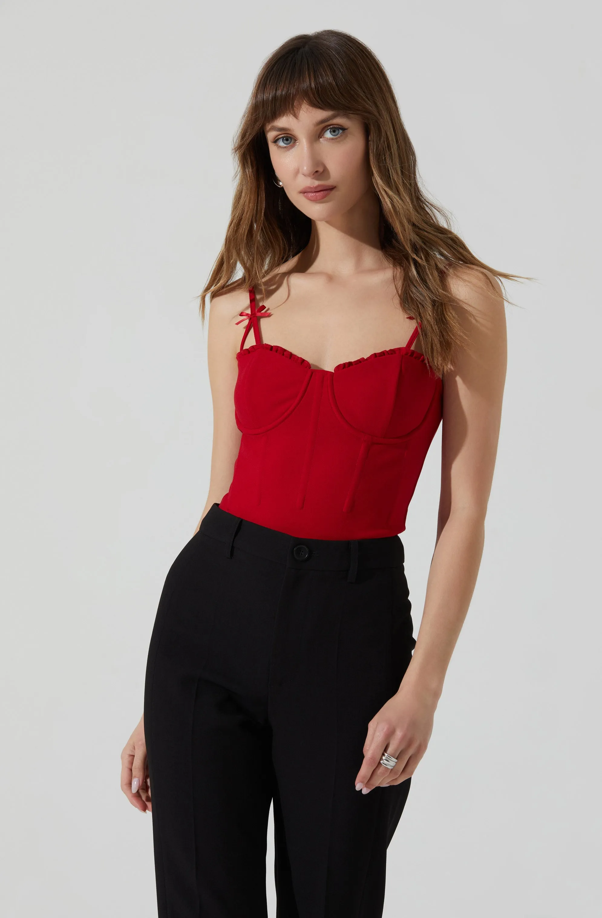 Adana Bow Detail Bustier Top