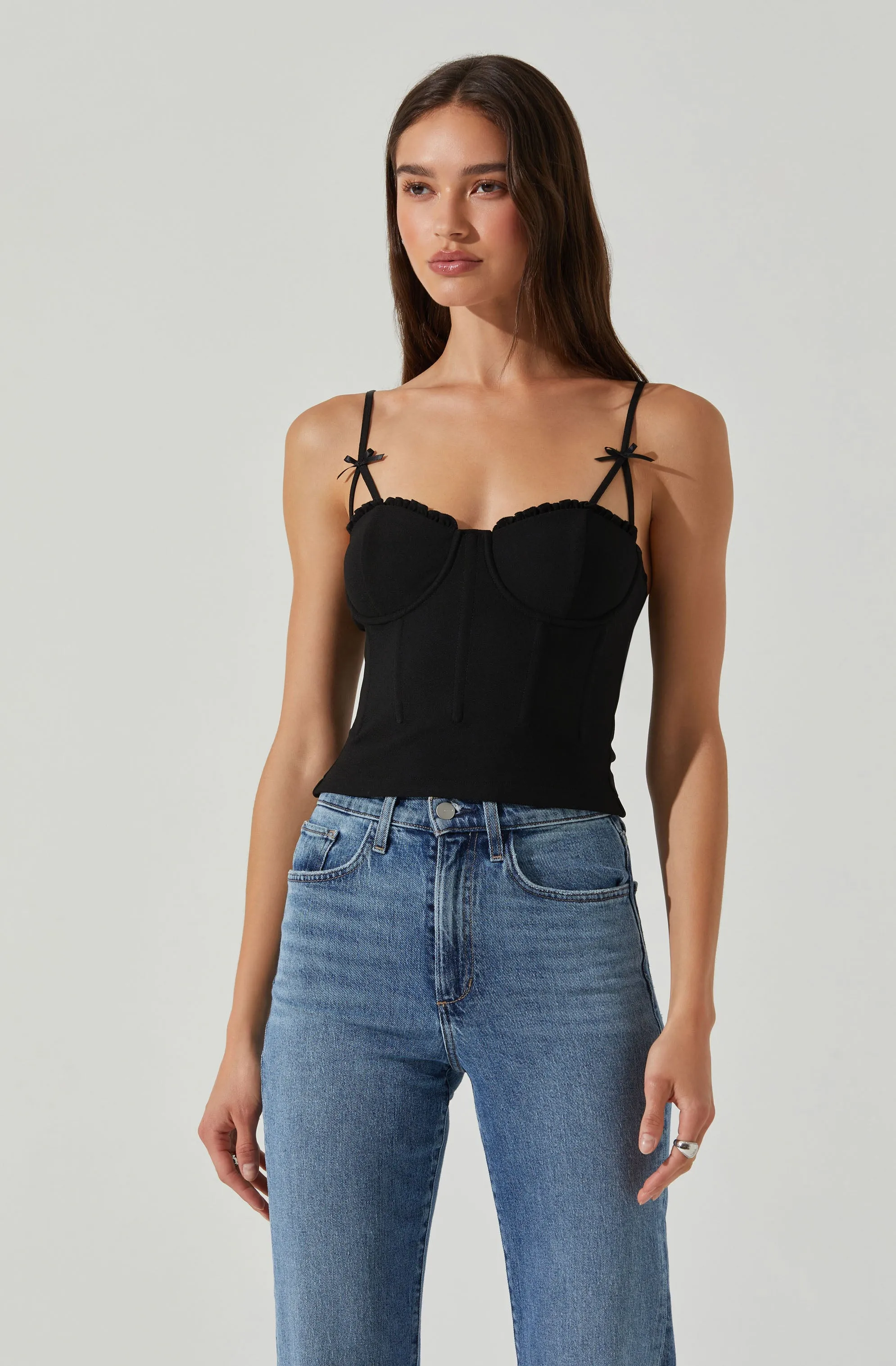 Adana Bow Detail Bustier Top