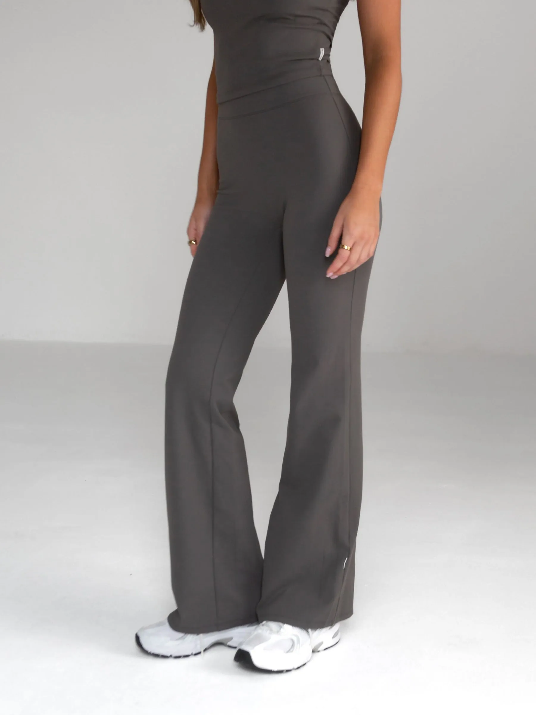 Alessia Flared Trousers - Charcoal