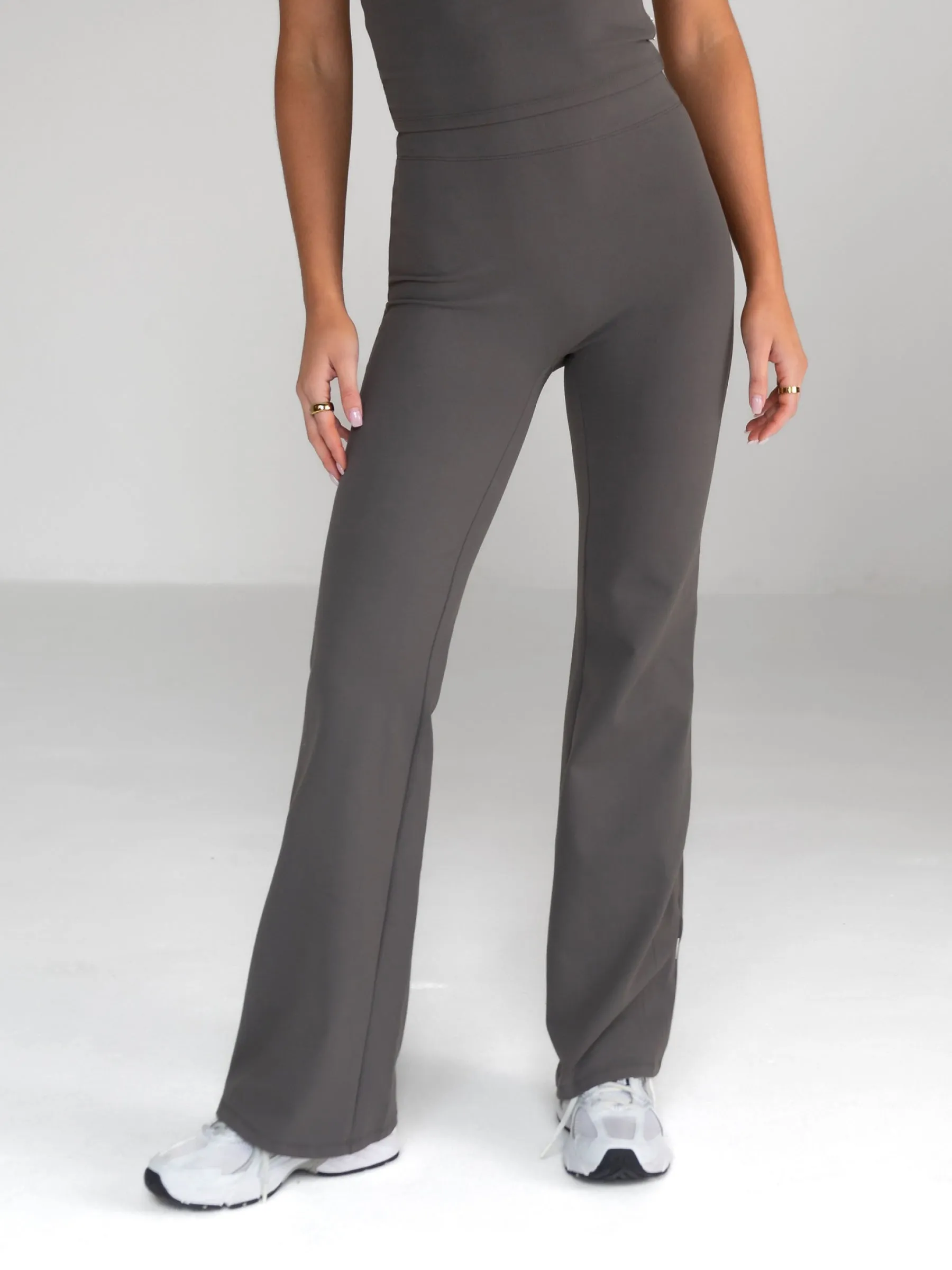 Alessia Flared Trousers - Charcoal