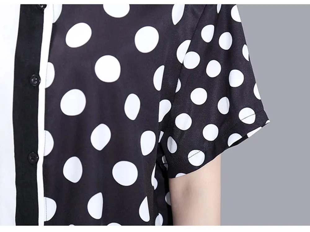 Annie Stripe Dot - Short Sleeve Dress