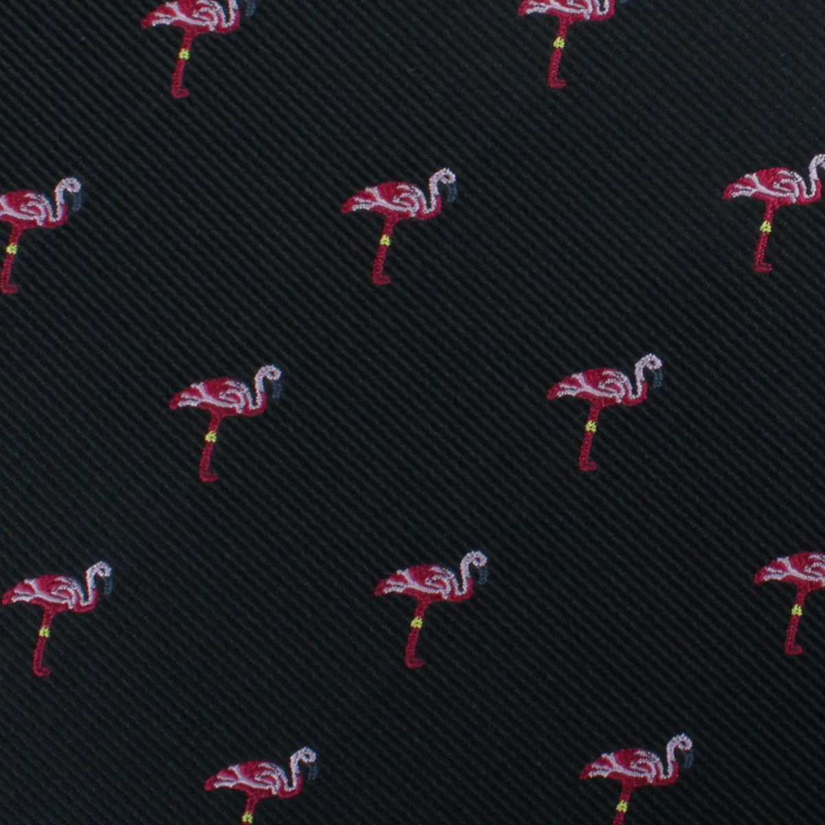 Aruba Island Black Flamingo Self Bow Tie