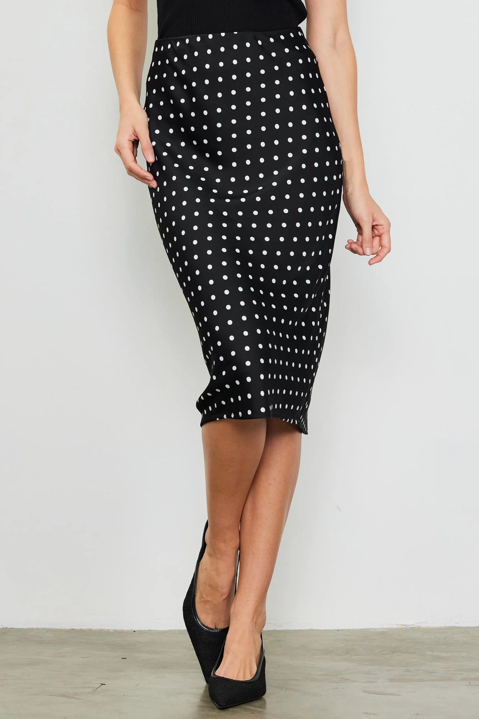 Becca Polka Dot Midi Skirt