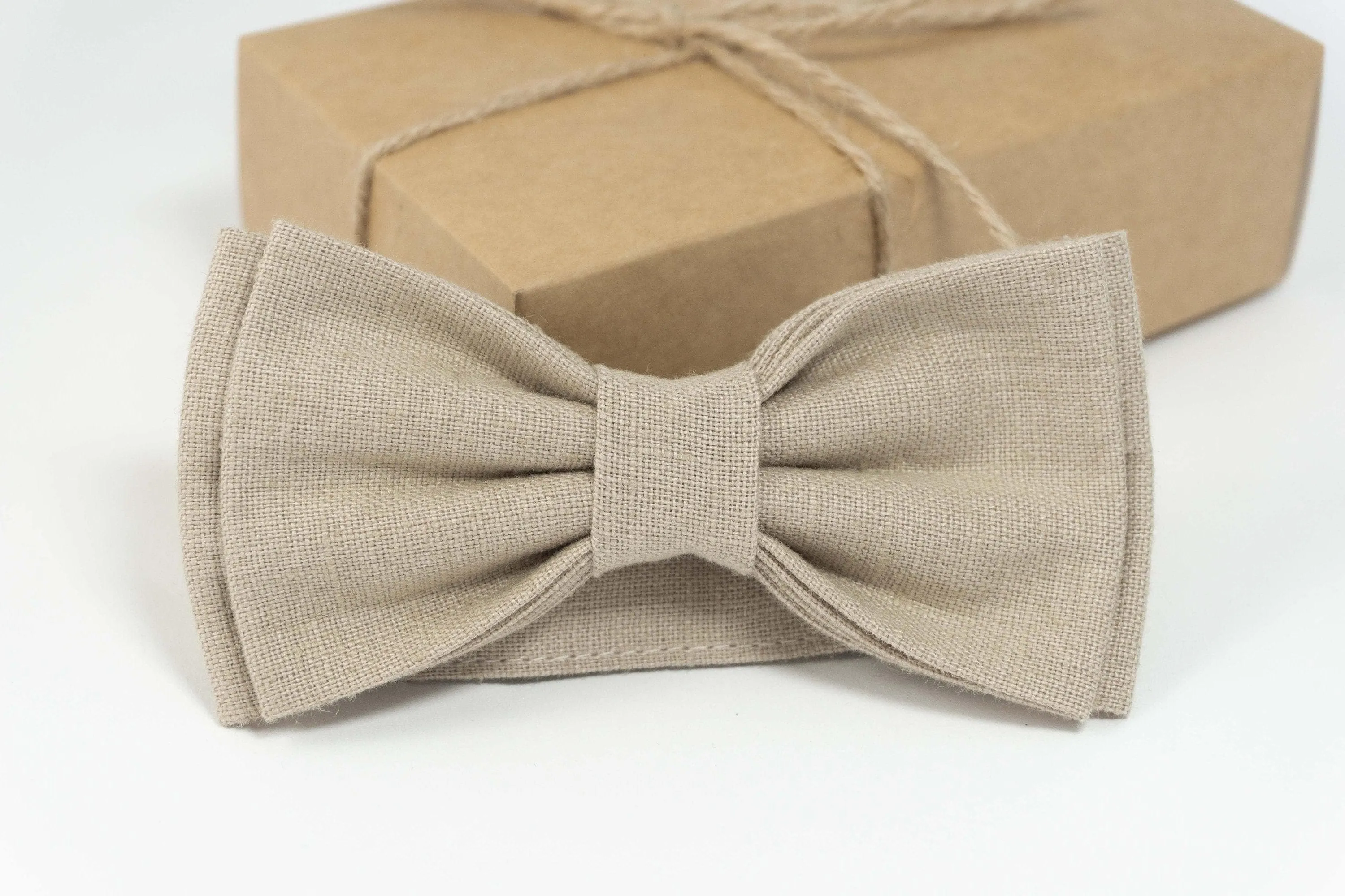 Beige color bow tie