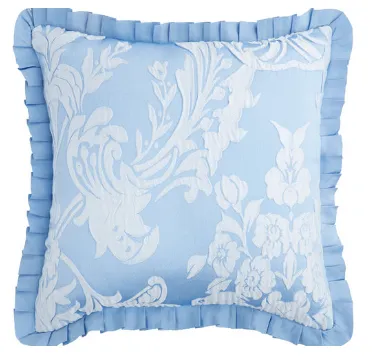 Berenice Blue Square Filled Cushion by Logan and Mason