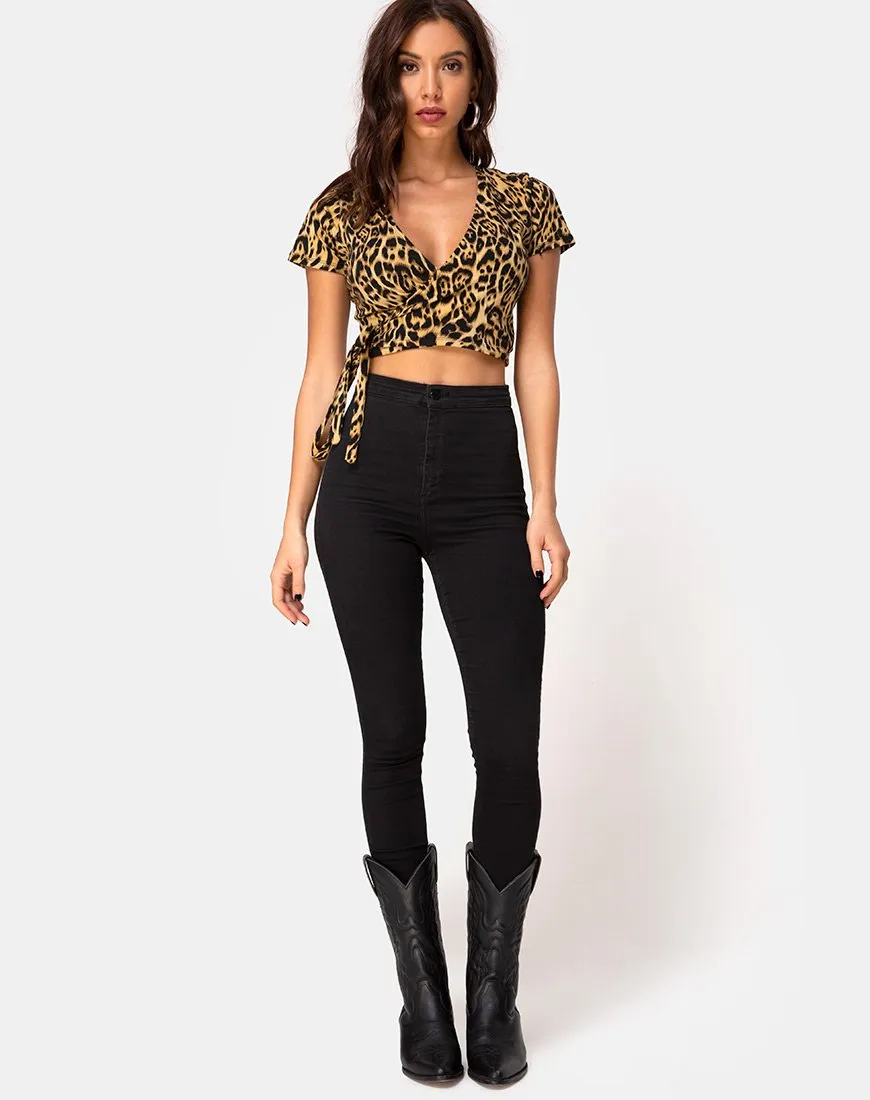 Bilen Crop Top in Leopard