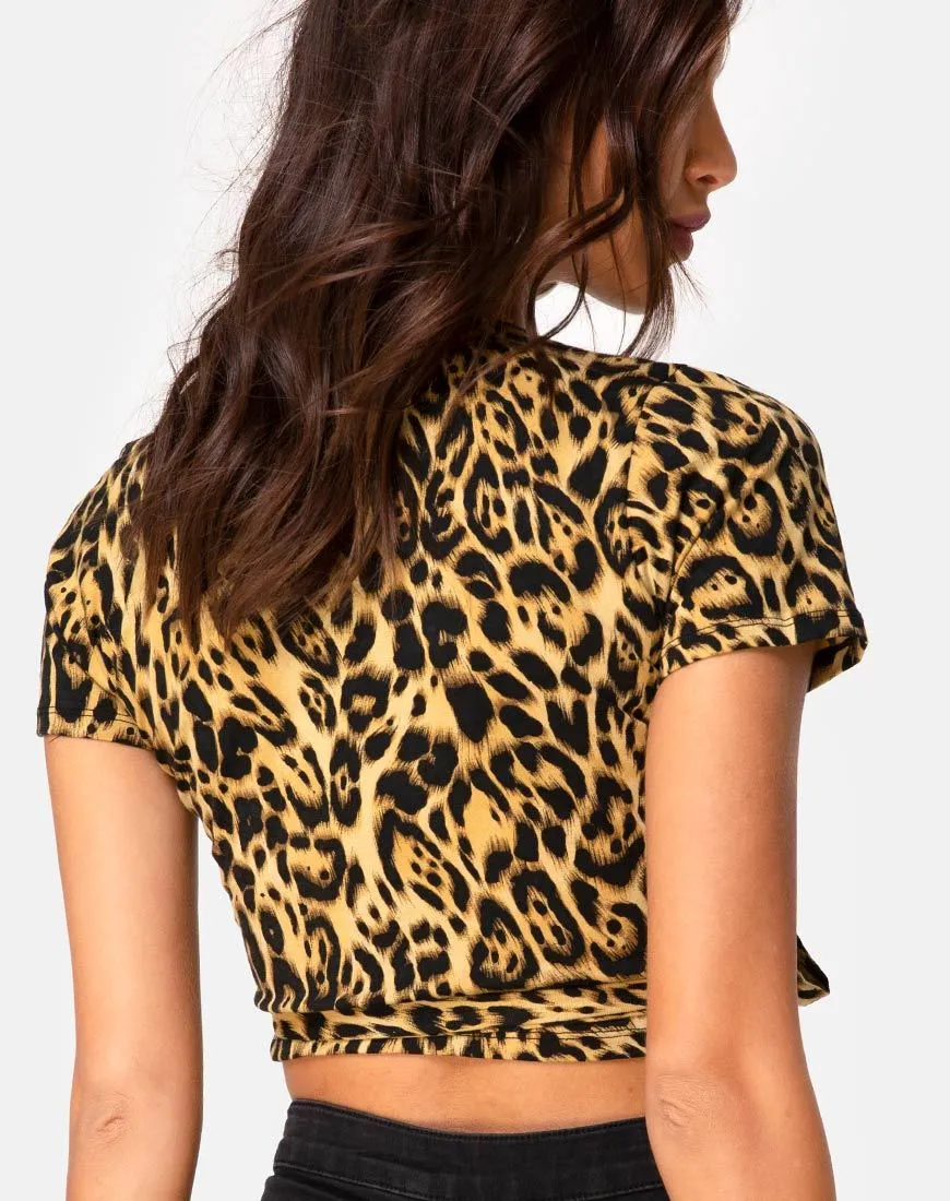 Bilen Crop Top in Leopard