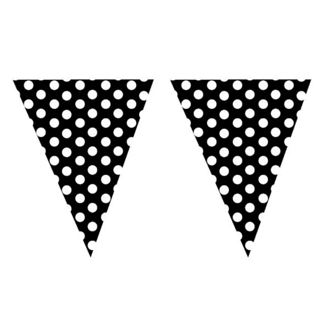 Black Polka Dot Bunting