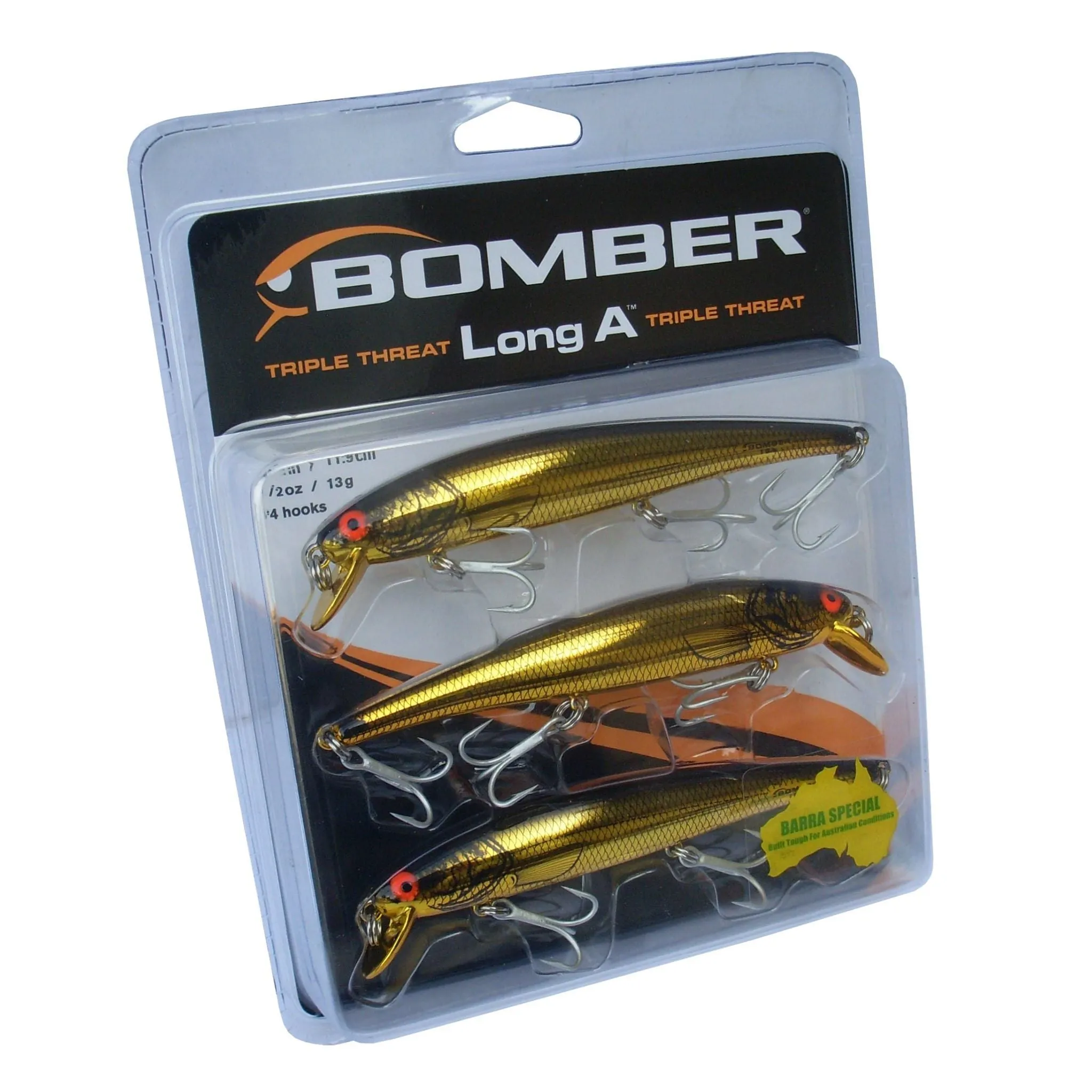 Bomber 3 Pack 15A XMKHD Hard Body Lures