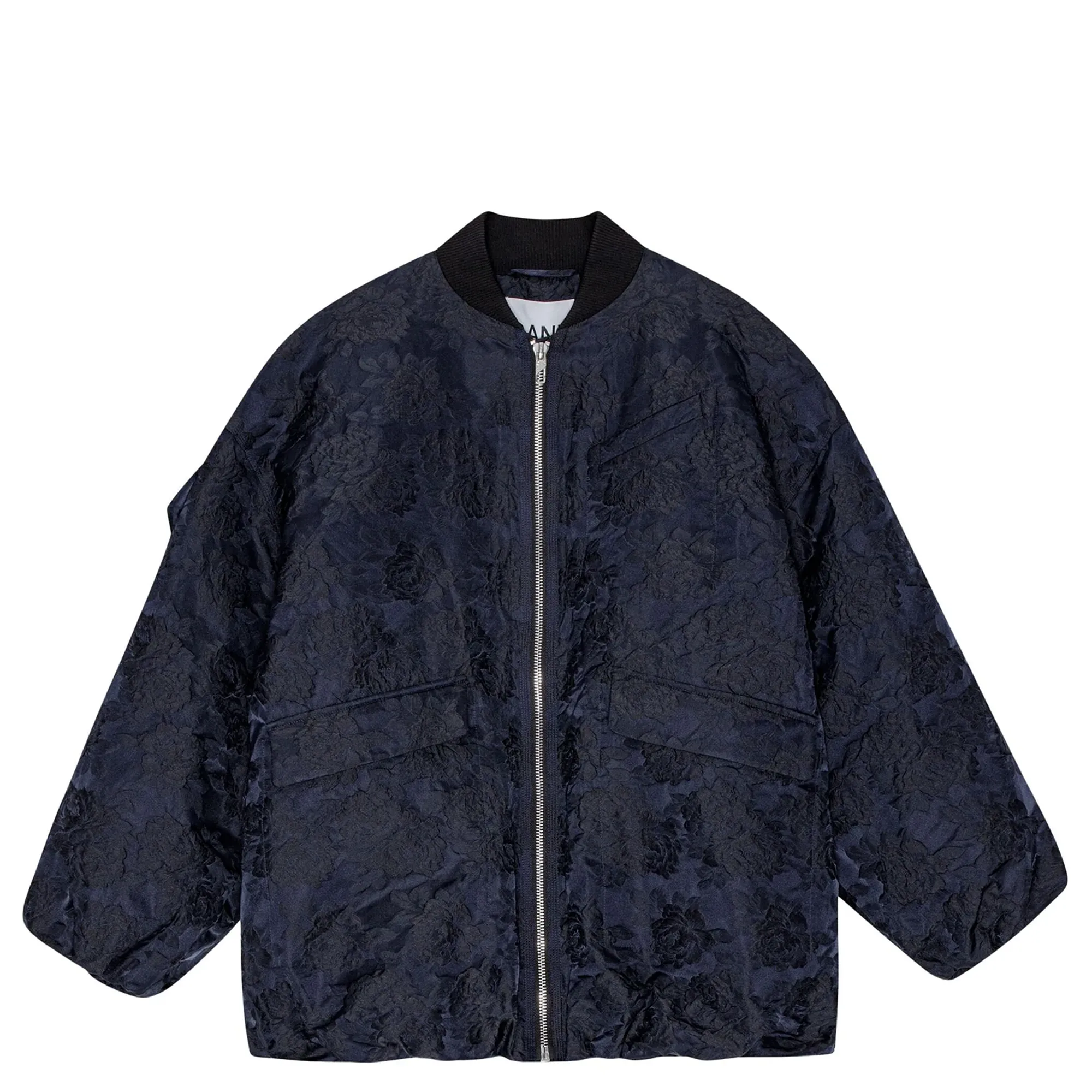 Botanical Jacquard Bomber Jacket