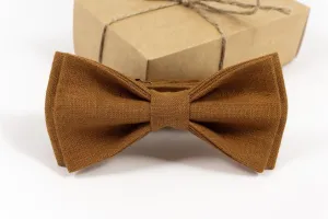 Boys bow Tie  in CINNAMON Wedding bow tie Groom bow tie