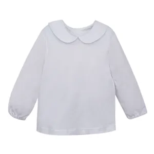 Boys White Layering Long Sleeve Knit Shirt