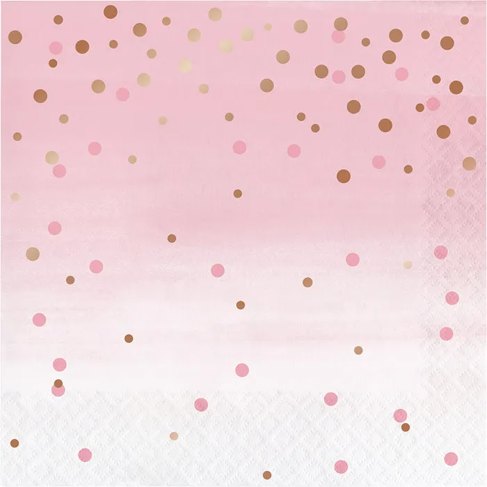 Bulk Rose All Day Polka Dot Luncheon Napkins (192 per Case)