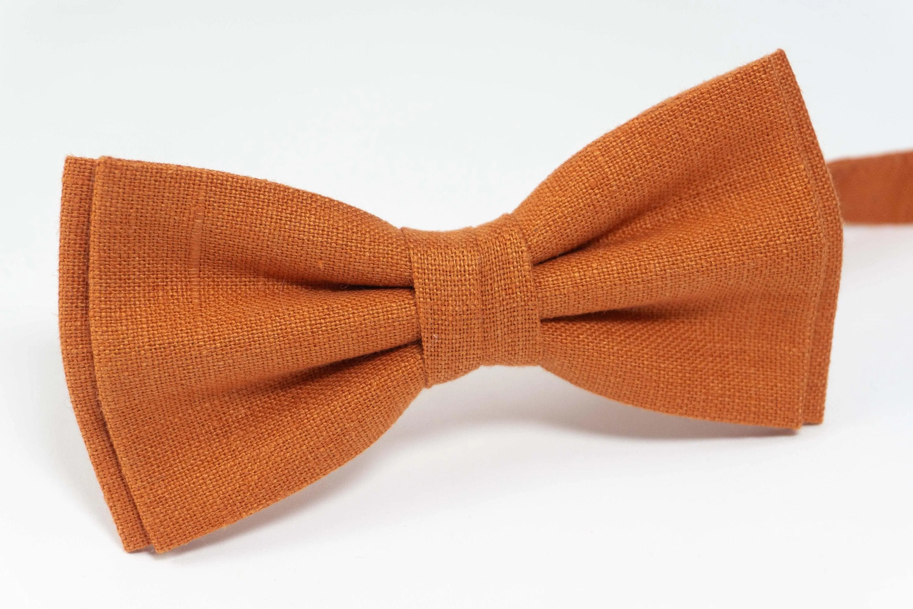 Burnt Orange bow tie | wedding bow tie