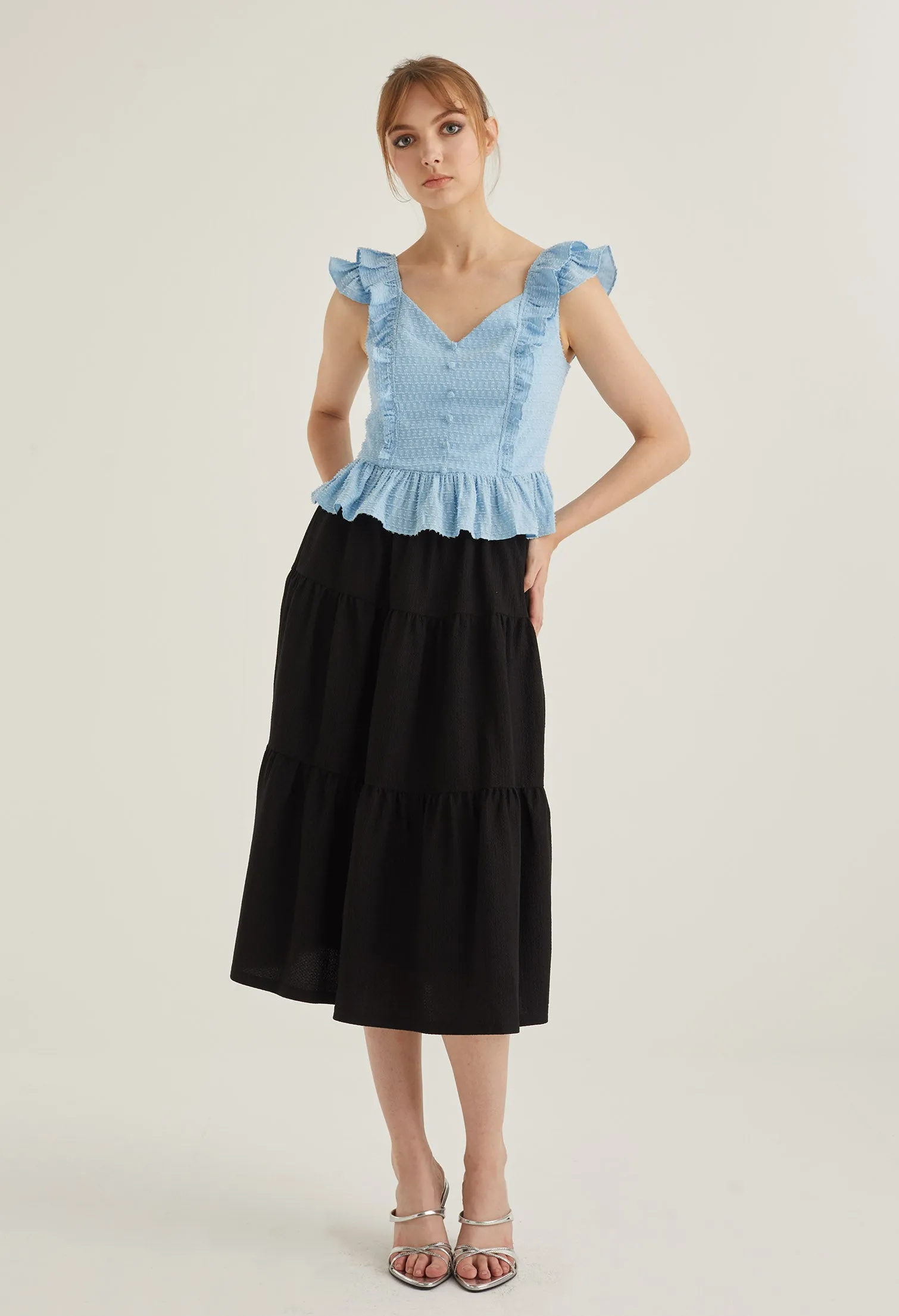 Cap Sleeve Vintage Peplum Top