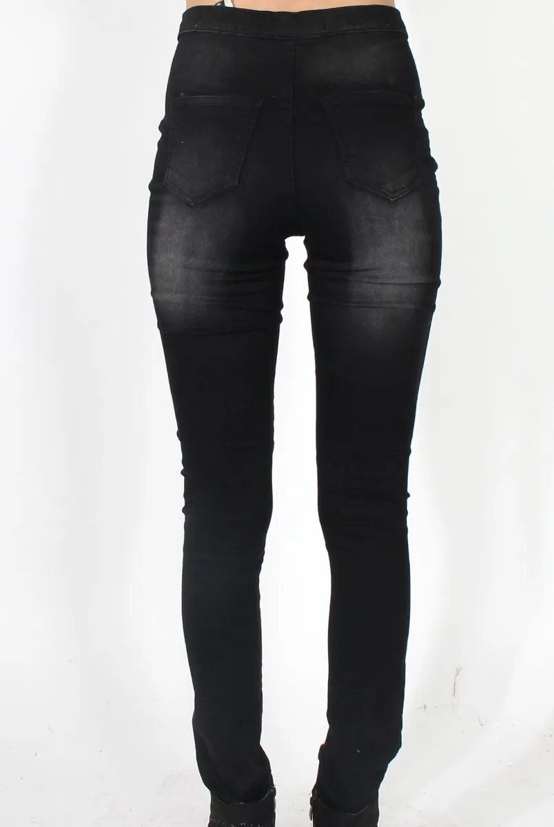 Caprice Black High Waisted Jeans