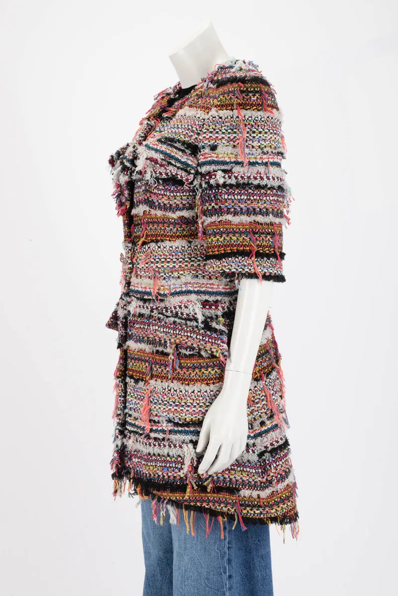 Chanel Multi Colour Fantasy Tweed S/S Jacket FR 40