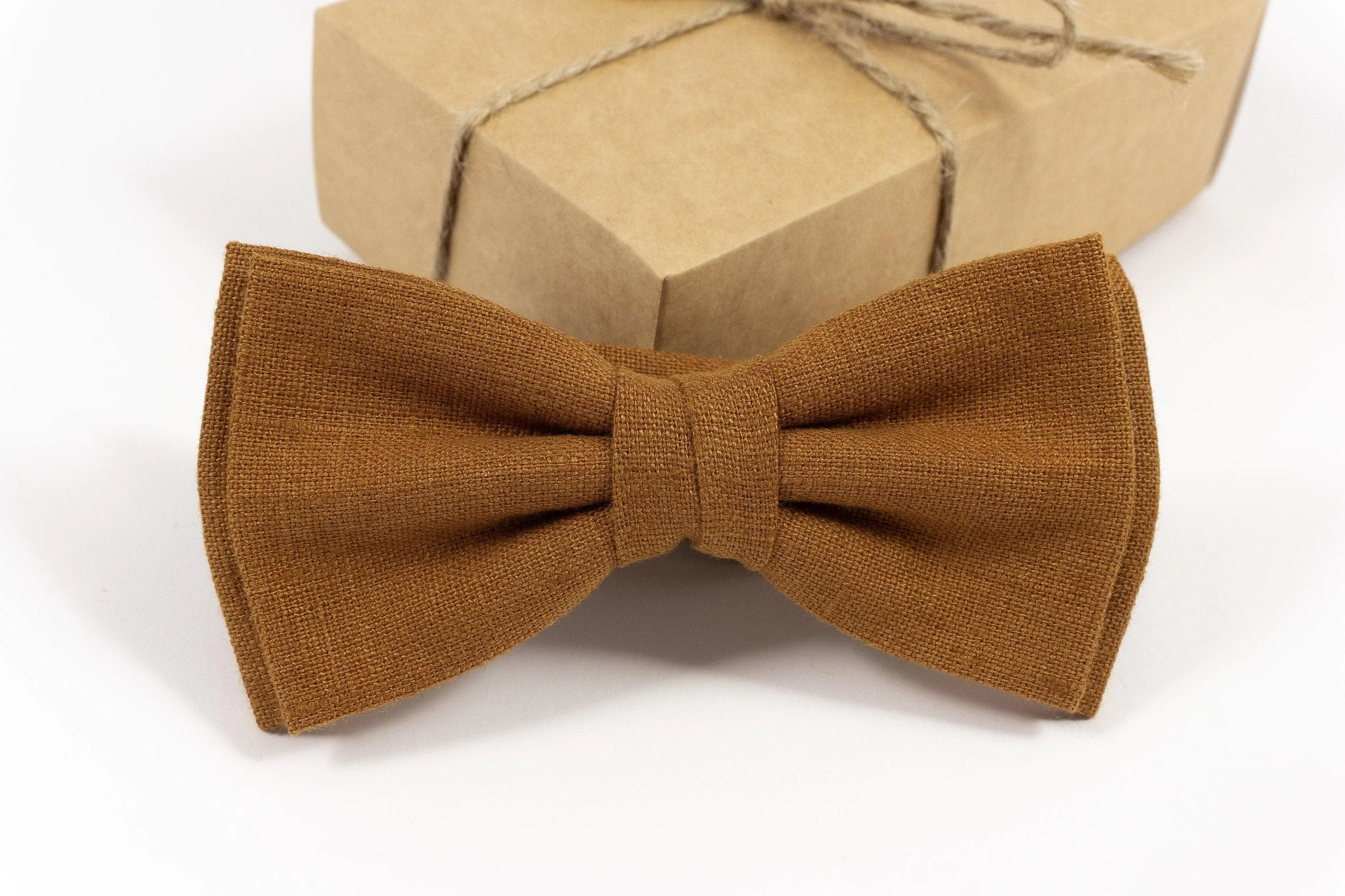 CINNAMON groom wedding bow tie Brown bow tie