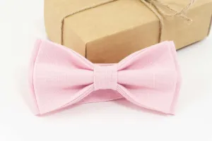 Classy Pink Linen Bow Tie for Men - A Versatile Accessory for Any Occasion