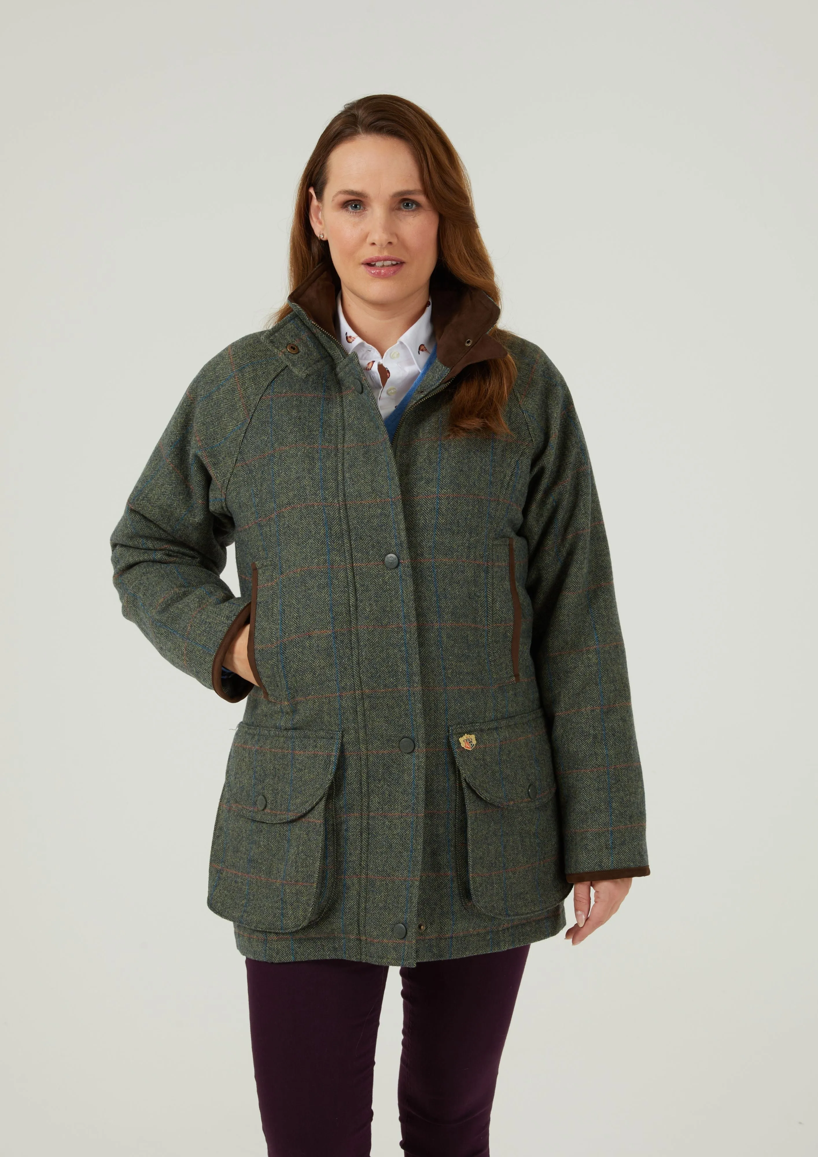 Womens Spruce Tweed Shooting Coat - Shooting Fit