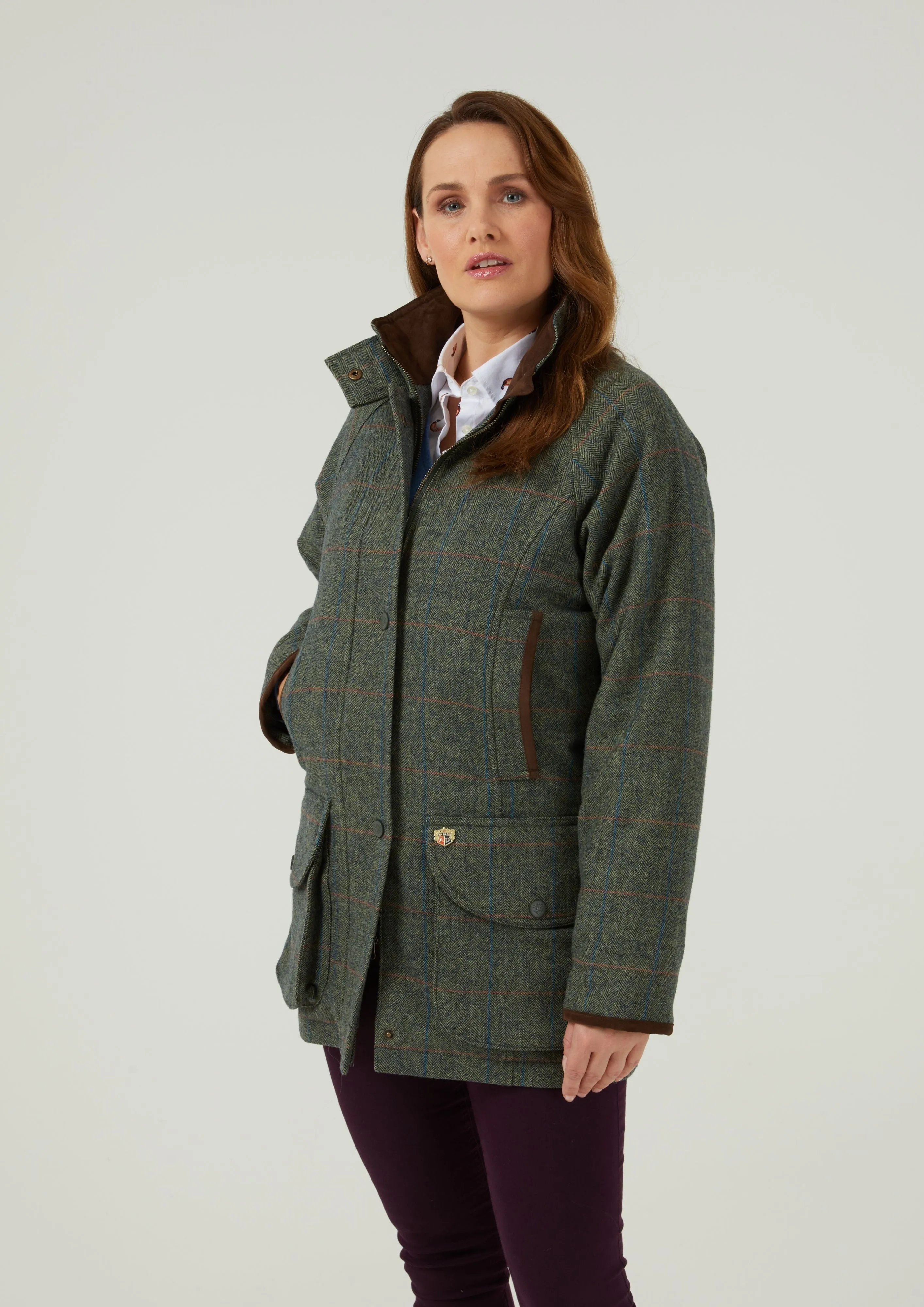 Womens Spruce Tweed Shooting Coat - Shooting Fit