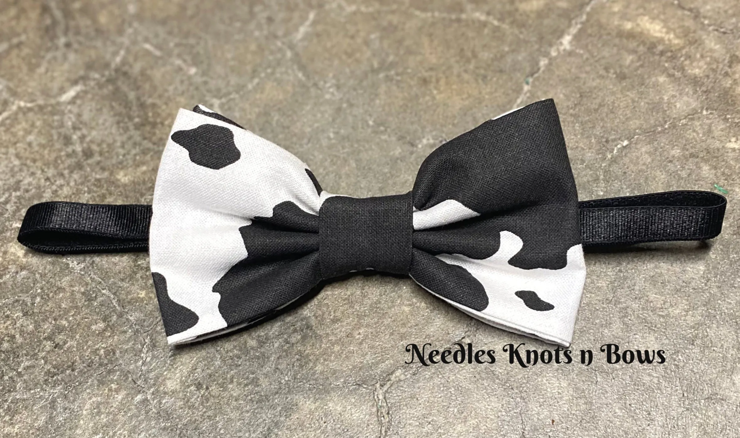 Cow Print Pre Tied Bow Tie