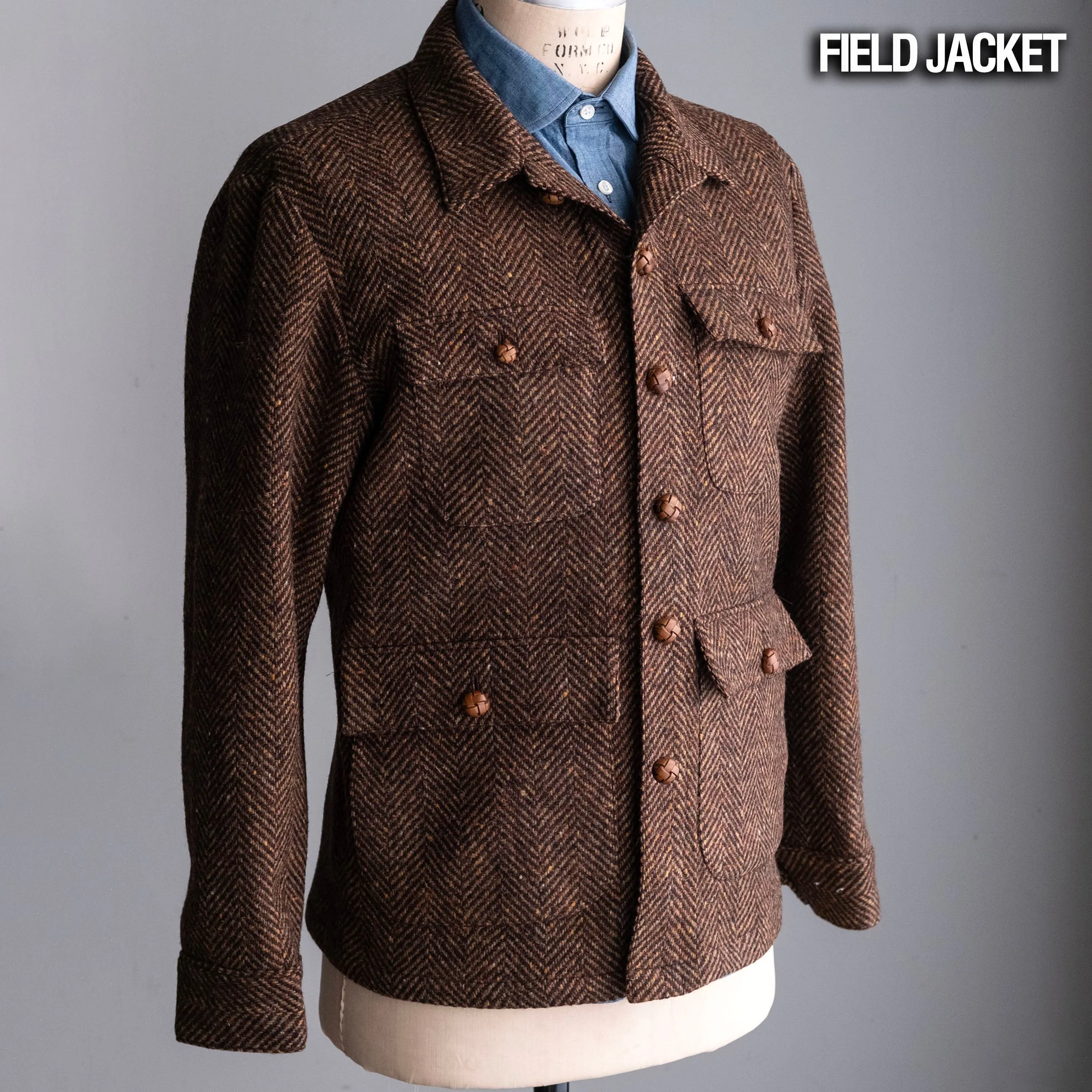 Custom Doyle, Teba, and Field Jackets Fox Brothers Tweed