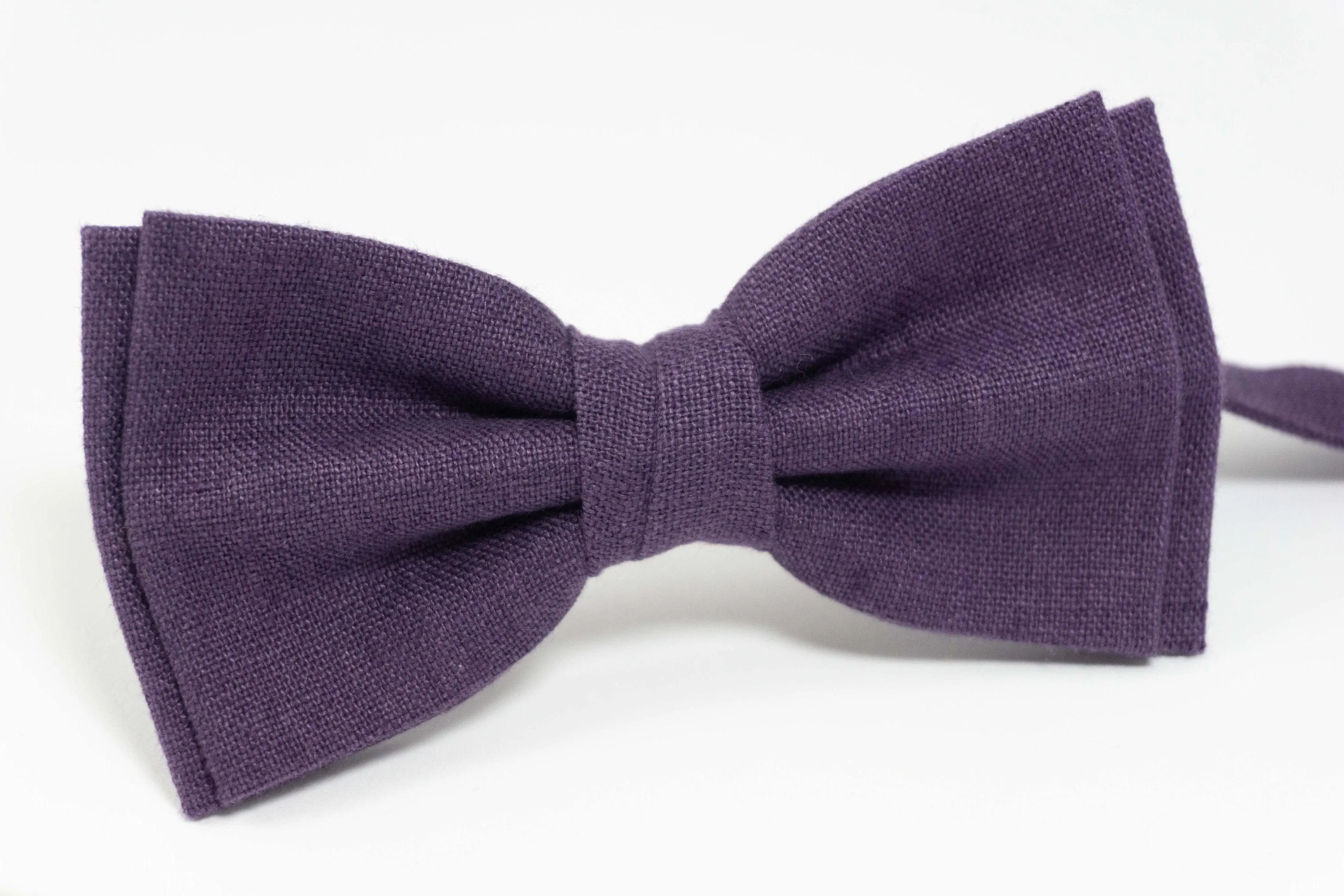 Dark Purple color mens bow tie | Dark Purple wedding bow tie