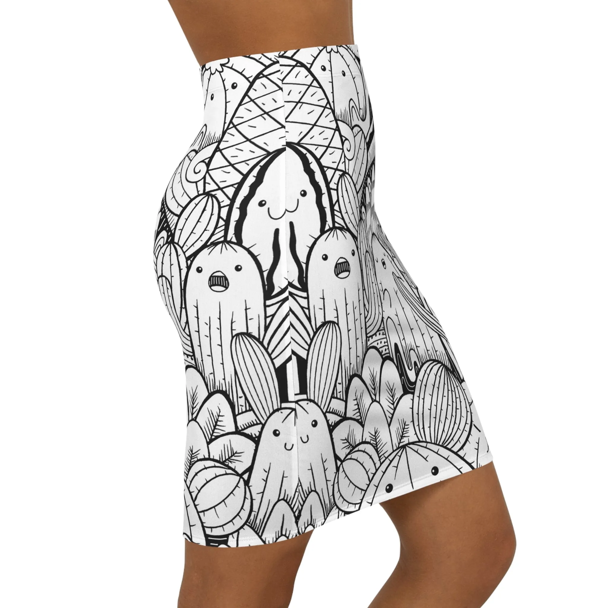 Doodle Cactus - Inovax Women's Mini Skirt