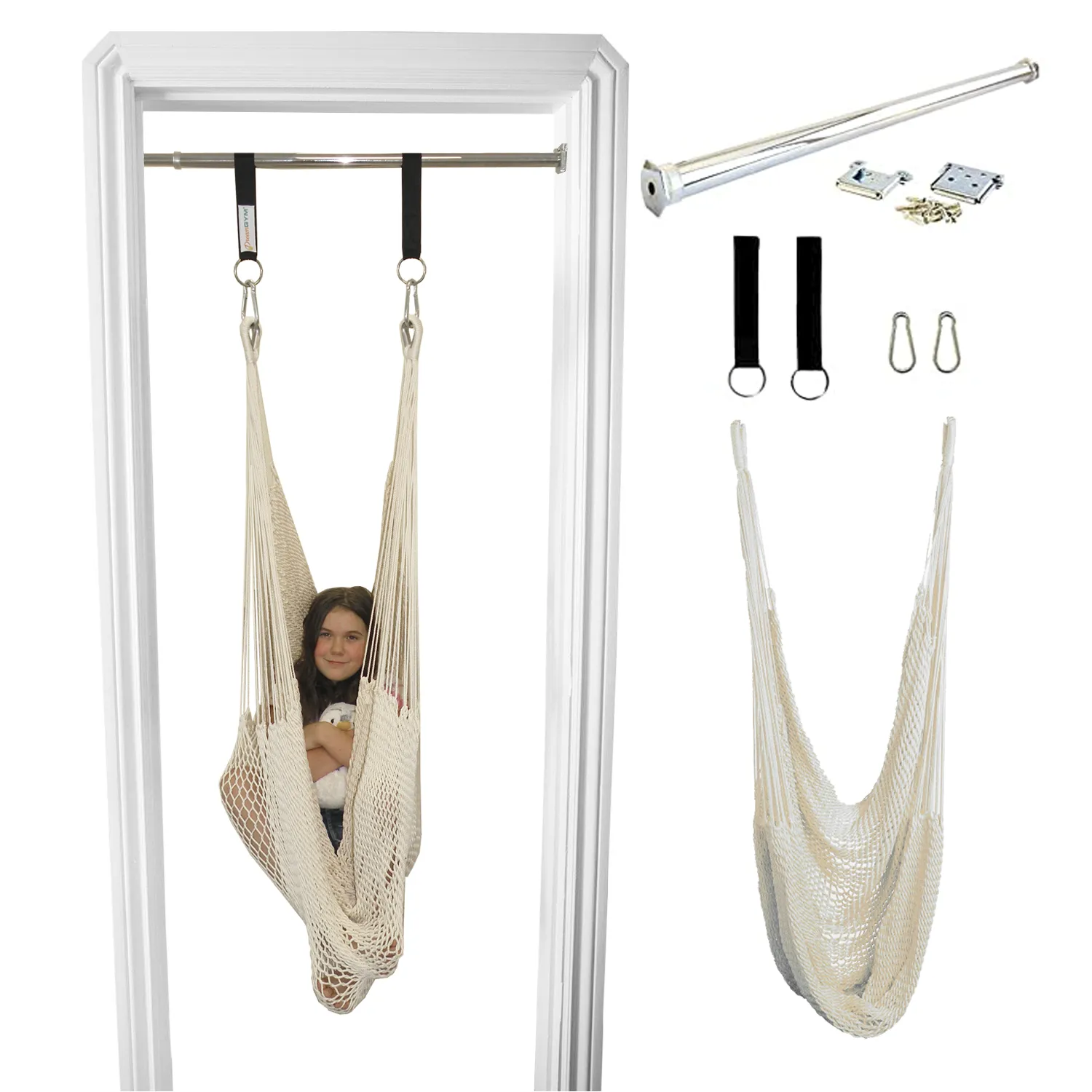 Doorway Therapy Swing - Hammock Swing - Soft Ivory