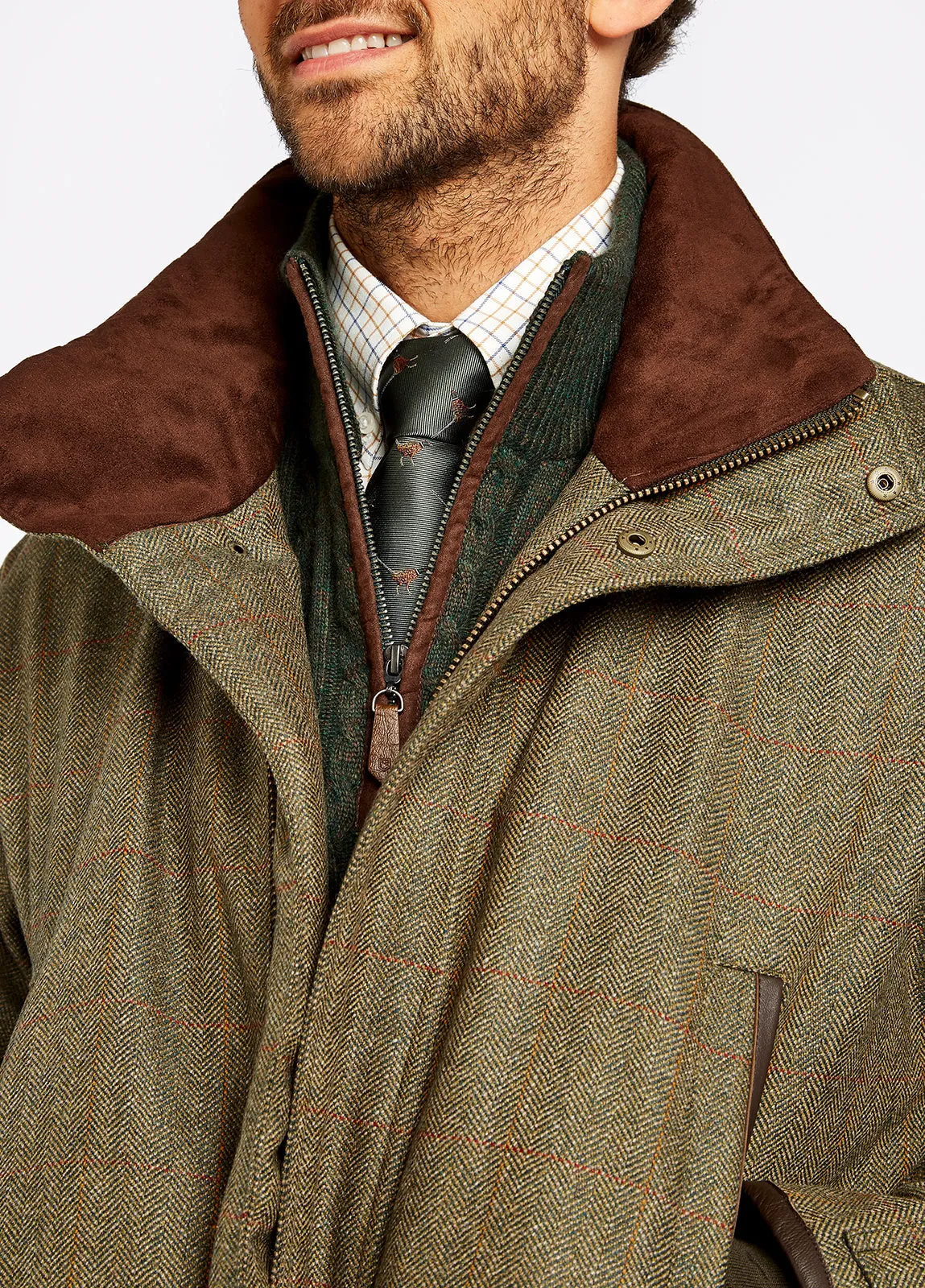 DUBARRY Ballinturbet Shooting Jacket - Mens Tweed - Cedar