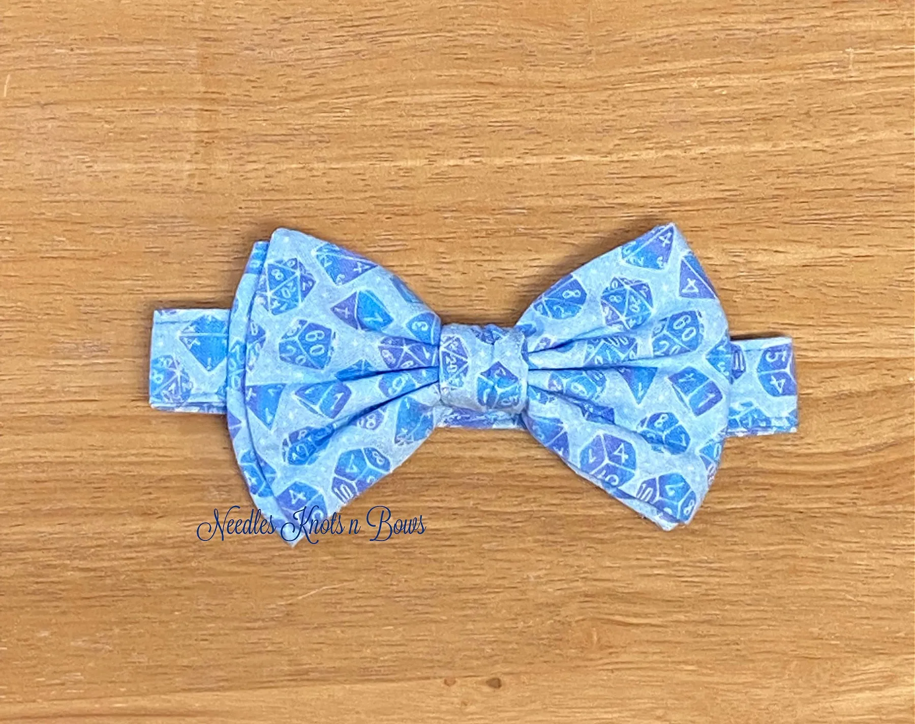 Dungeons & Dragons Blue D&D Gaming Dice Bow Tie