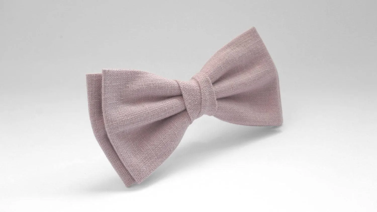 Dusty Rose Linen Bow Tie - Perfect for Weddings, Groomsmen & Formal Events