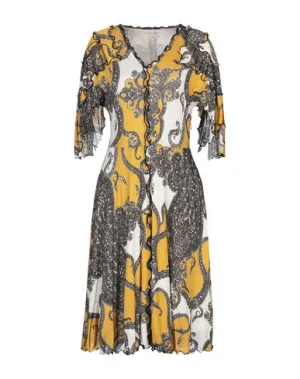 Etro Women Knee-length dress Ochre 16 UK