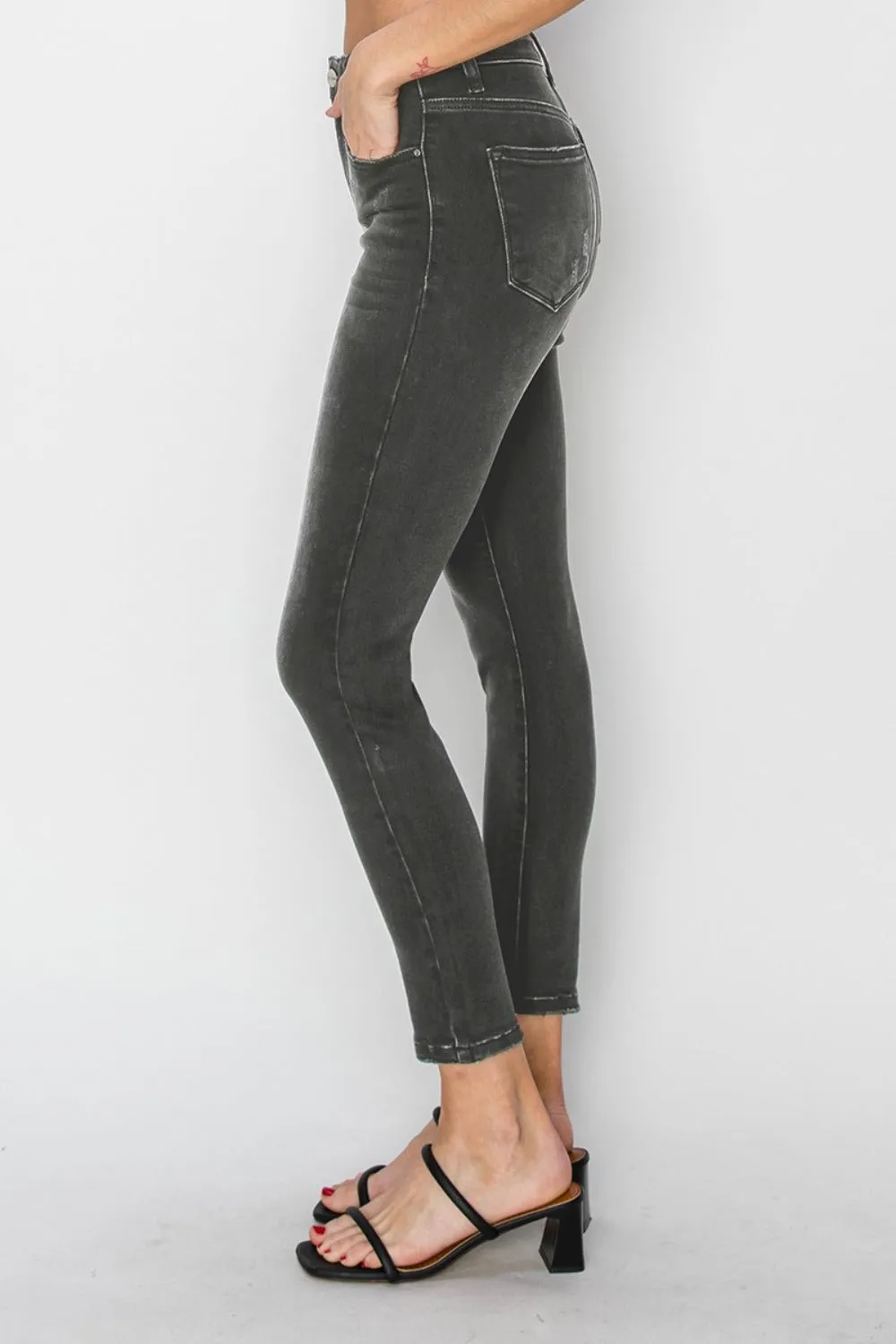 Full Size High Rise Ankle Skinny Jeans