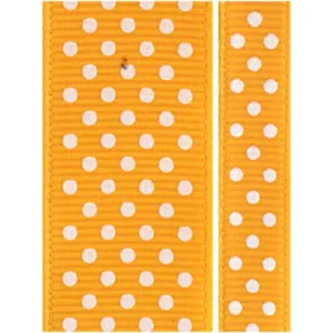 Grosgrain Swiss Dot 7/8in x 5yd Bright Yellow