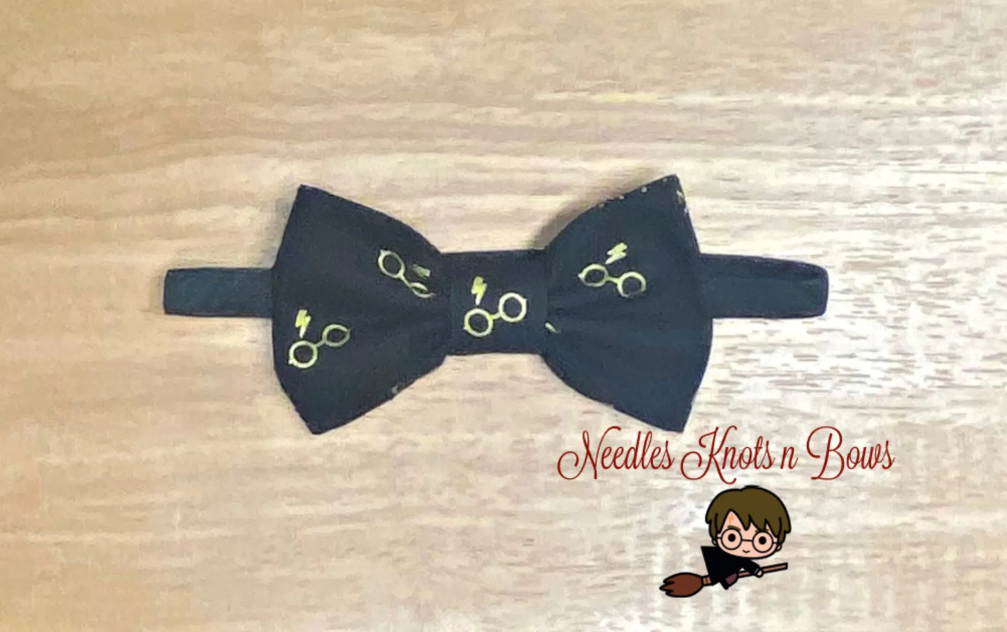 Harry Potter Glasses and Lightning Bolt Bow Tie