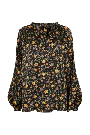 Helena Bow Detail Floral Print Blouse In Multi