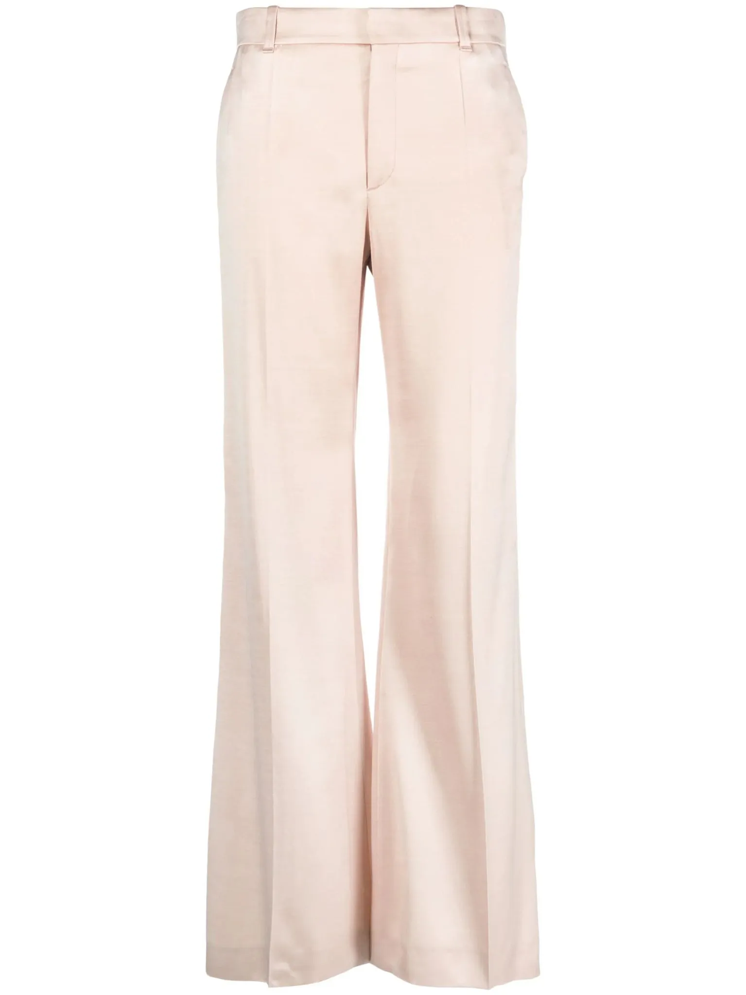 high-waist flared trousers