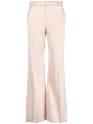 high-waist flared trousers