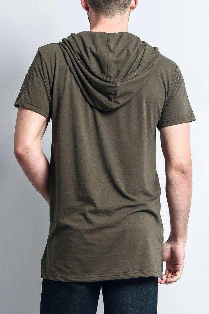 Hooded MA-1 Bomber Flight Style T-Shirt