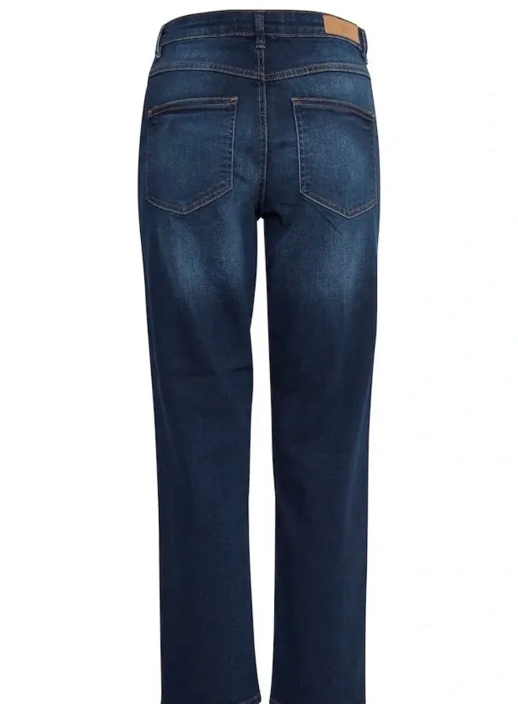 Ichi Twiggy Raven Jeans Raw Dark Blue