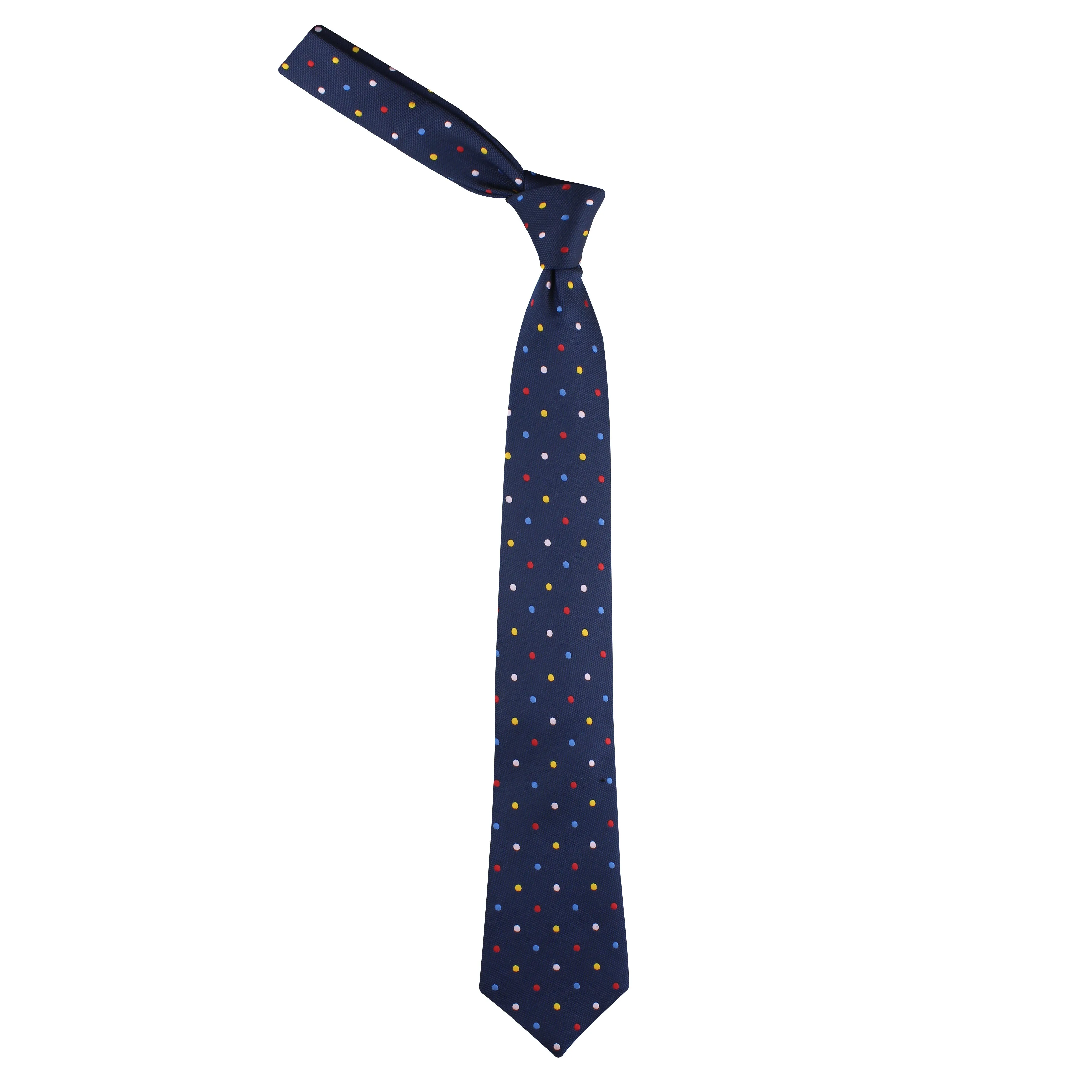 Kovove The Rainbow Polka Dot Blue Necktie For Men