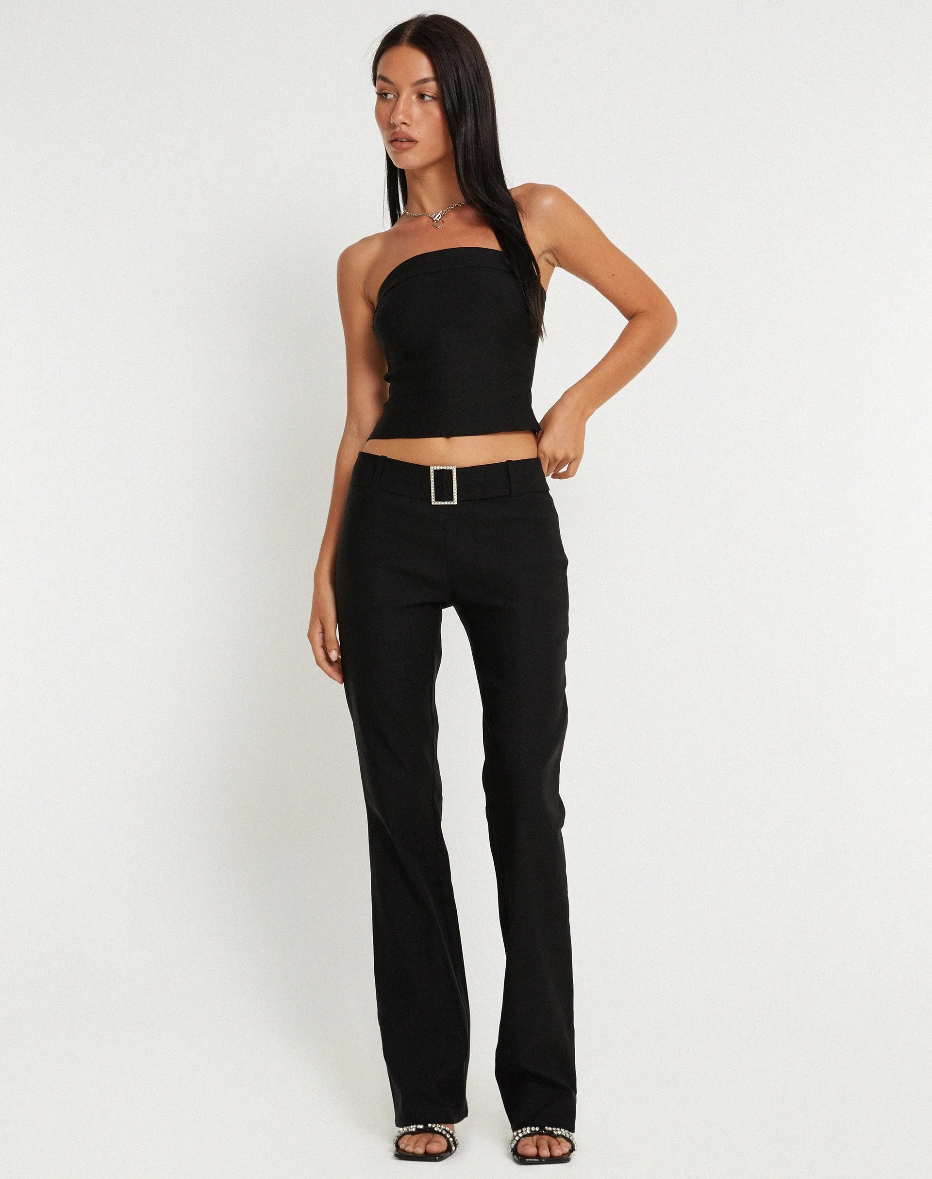 Marcia Flare Trouser in Black