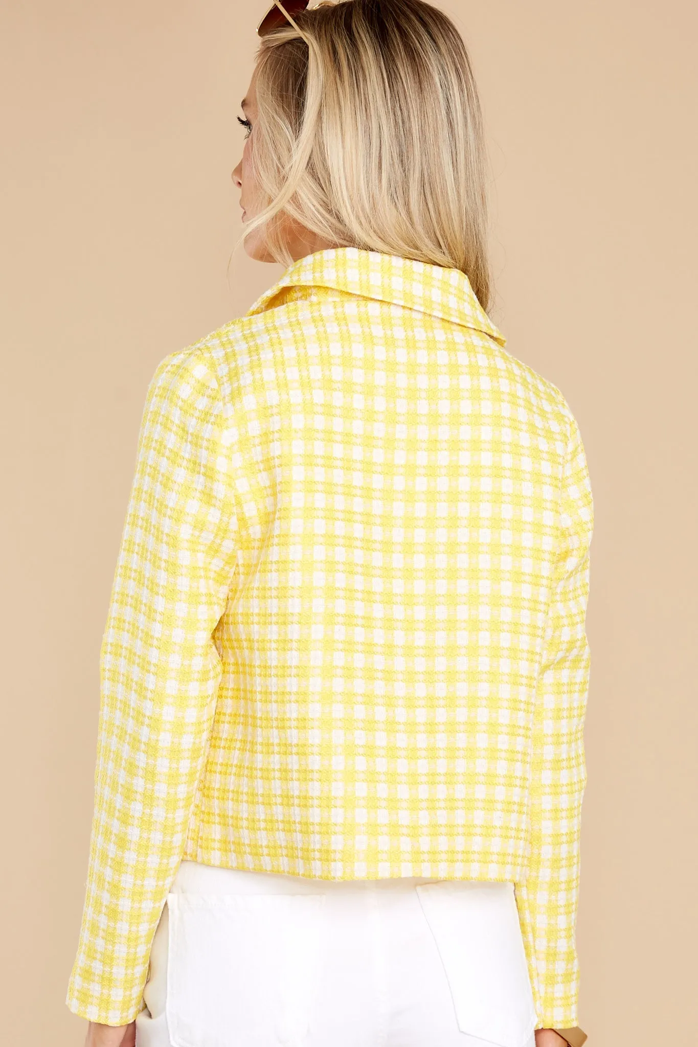 Meet Me On Melrose Yellow Tweed Jacket