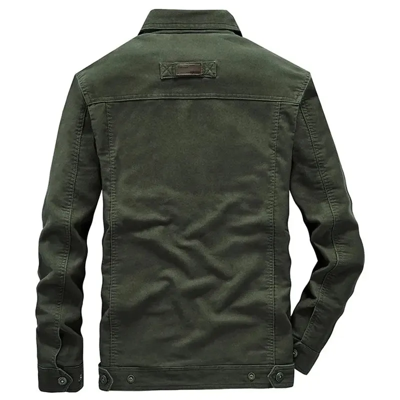 Men's Lightweight Cotton Military Jackets Spring Autumn Casual Multi-pocket Army Pilot Cargo Flight Bomber Jacket 6XL 7XL 8XL