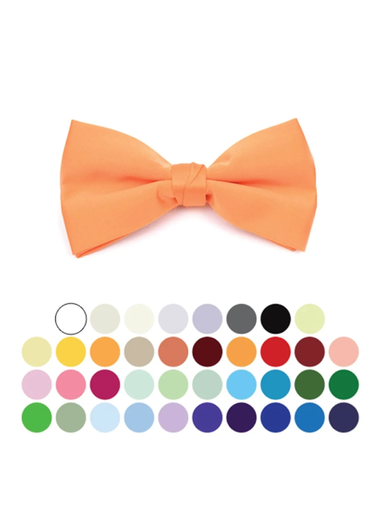 Men's Pre-tied Adjustable Length Bow Tie - Formal Tuxedo Solid Color