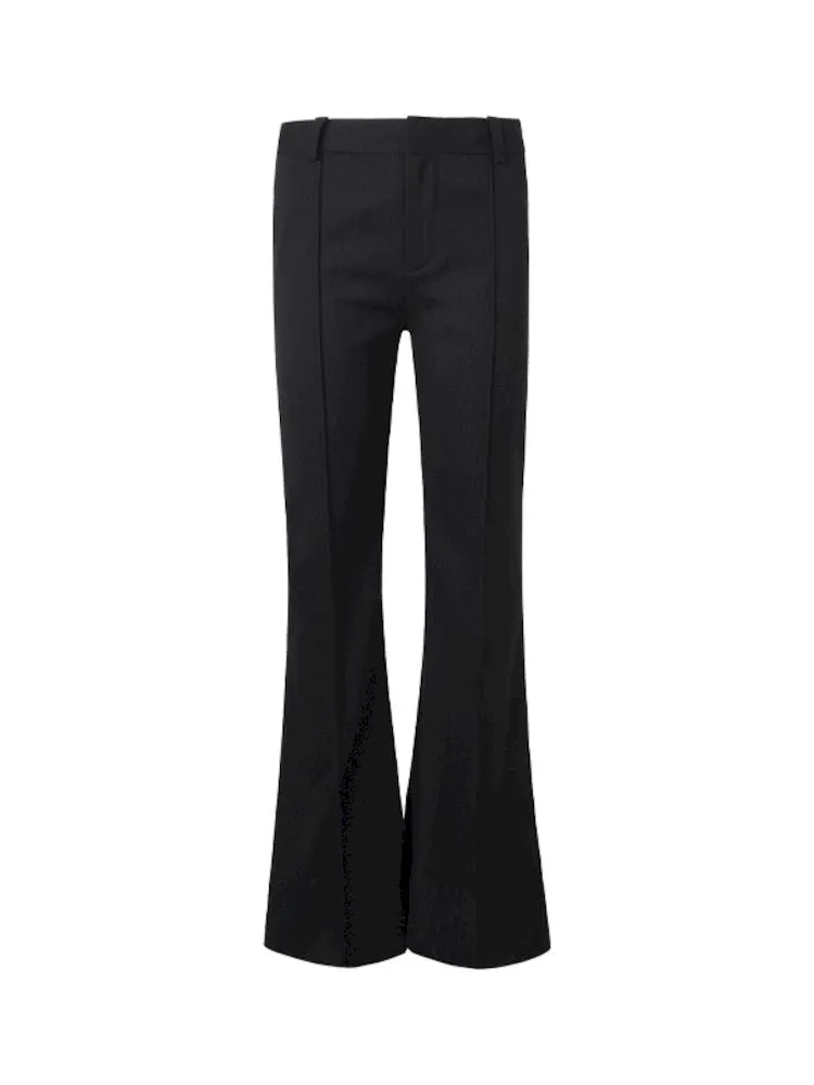 Mid Waist Slim Flared Western Trousers【s0000007343】