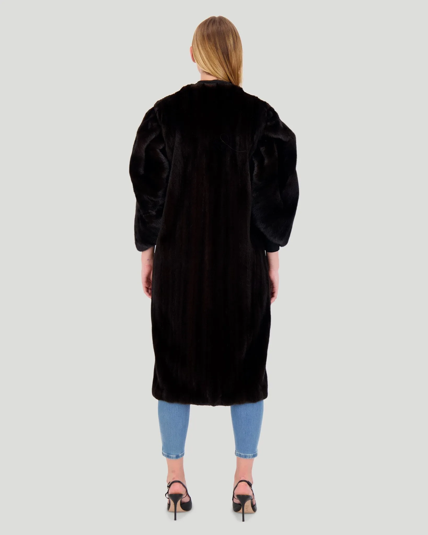 Mink Short Coat with Cape Top